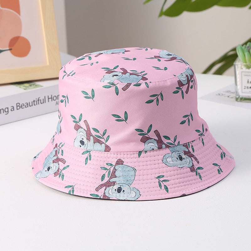 Wholesale Cotton Polyester Cartoon Koala Print Bucket Hat